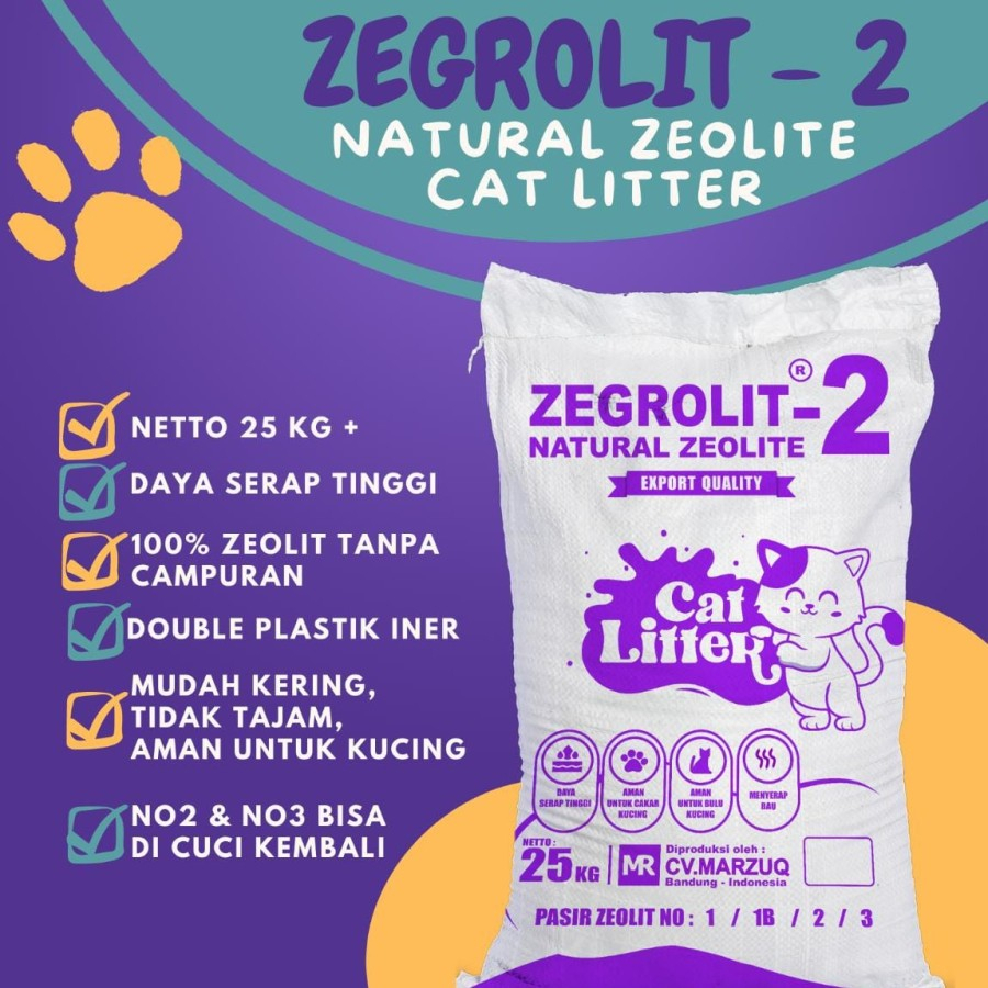 Pasir Zeolite Kucing 25 Kg