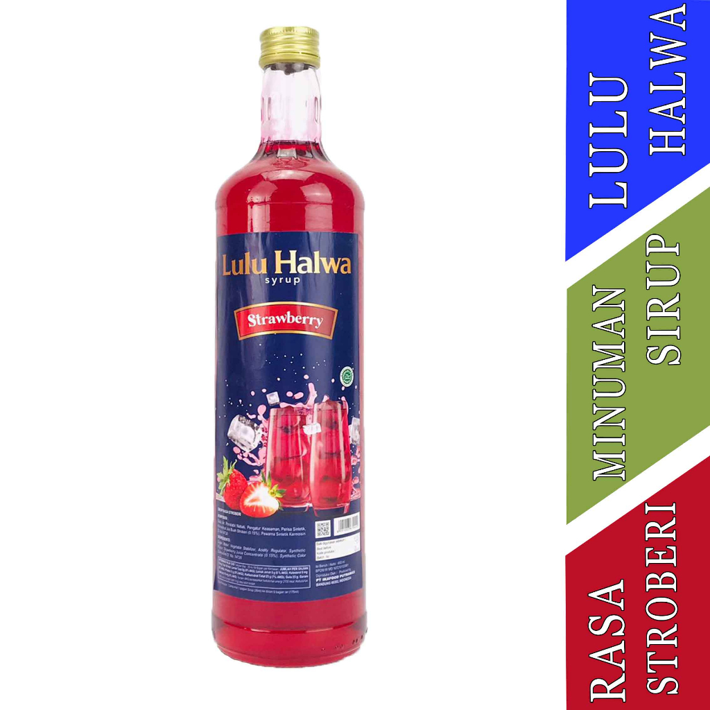 

Sirup Rasa Strawberry- Lulu Halwa- Minuman Sirup- 650ml