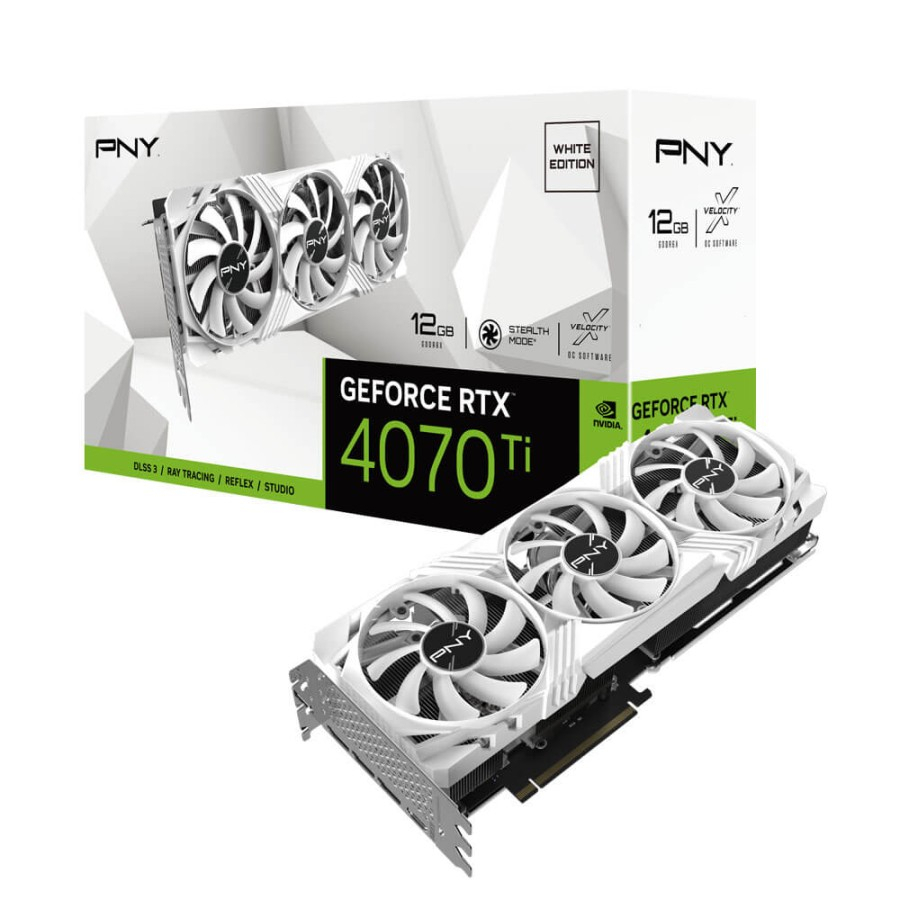 VGA PNY GeForce RTX 4070 Ti 12GB LED Verto White Edition - 4070ti