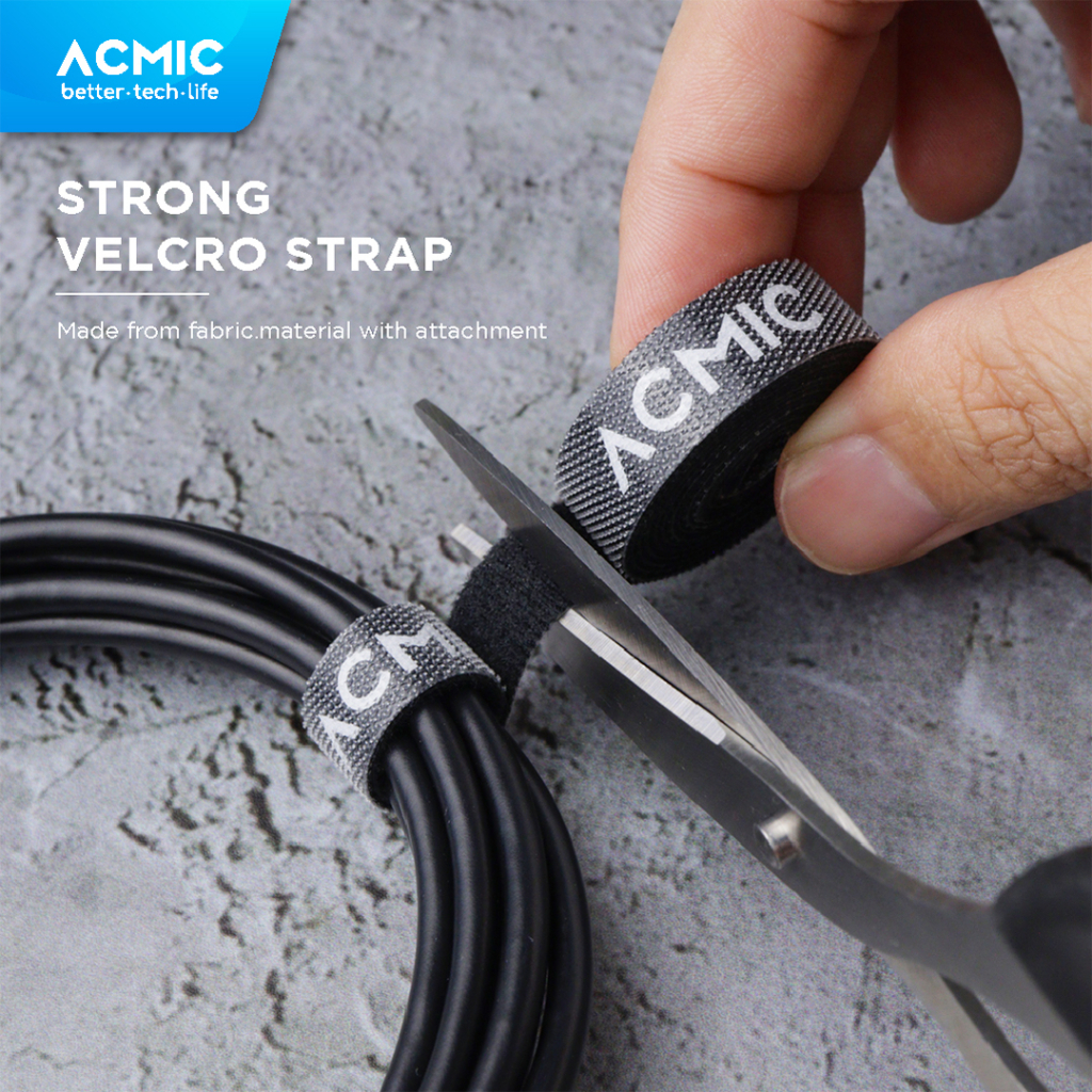 ACMIC STRAP CABLE TIE ORGANIZER Pengikat Perekat Kabel Holder