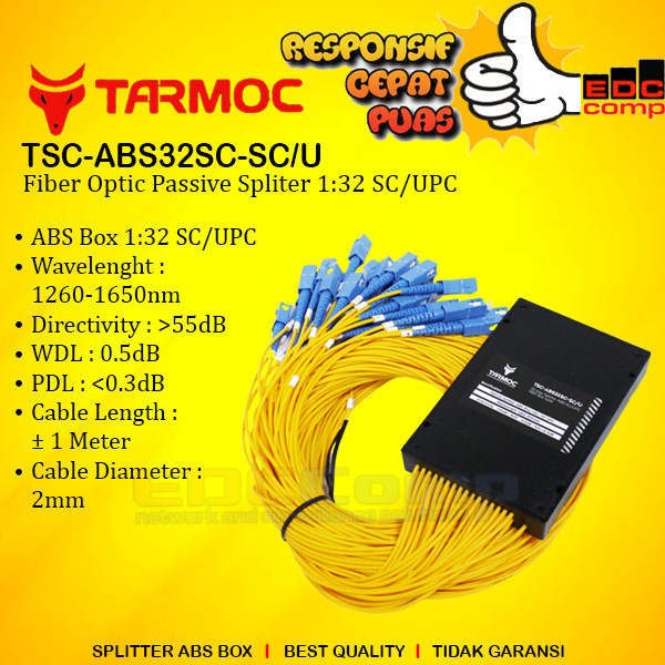 Fiber Optic Passive Spliter 1:32 SC/UPC | FO ABS PLC Box Splitter 1x32