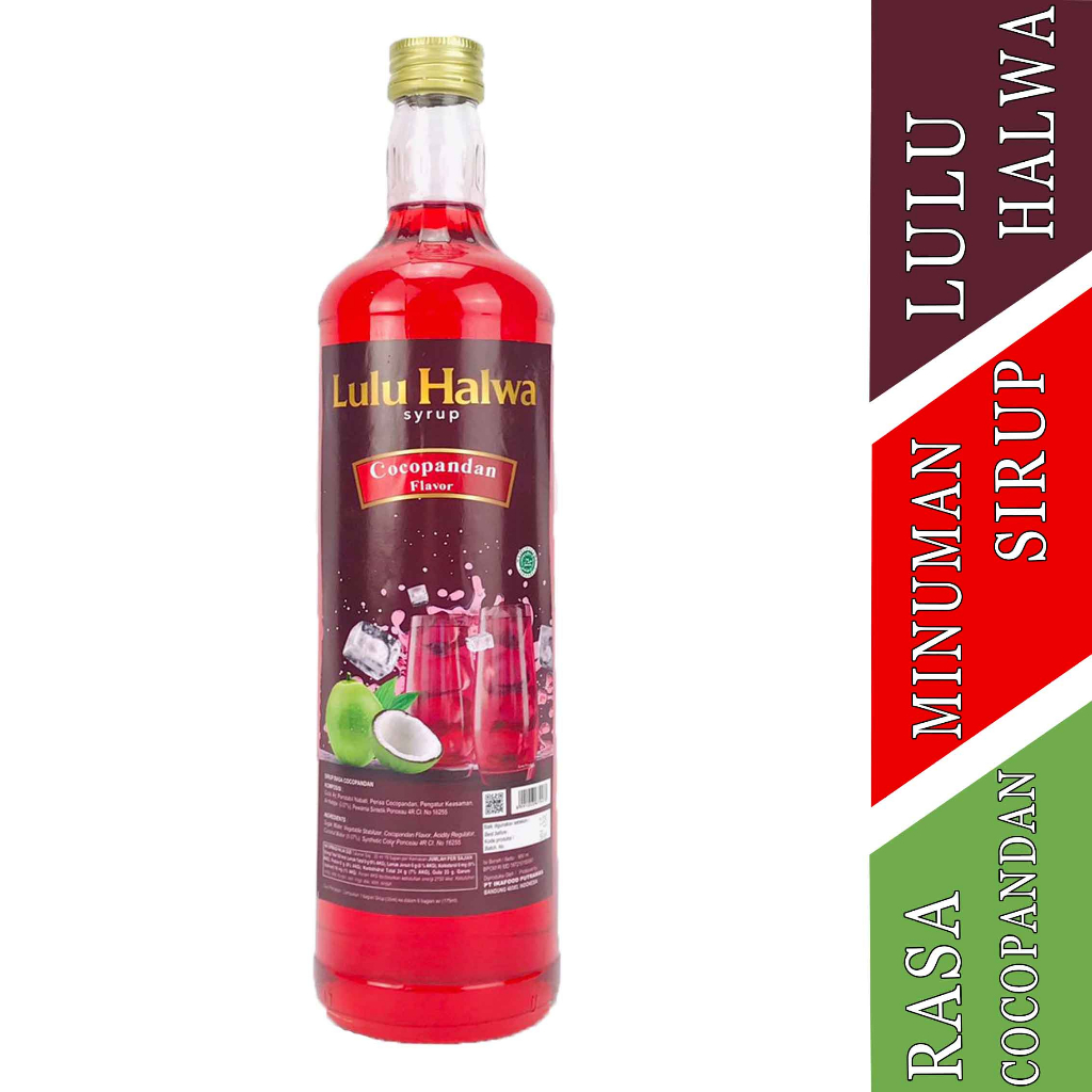 

Sirup Rasa CocoPandan- Lulu Halwa- Minuman Sirup- 650ml