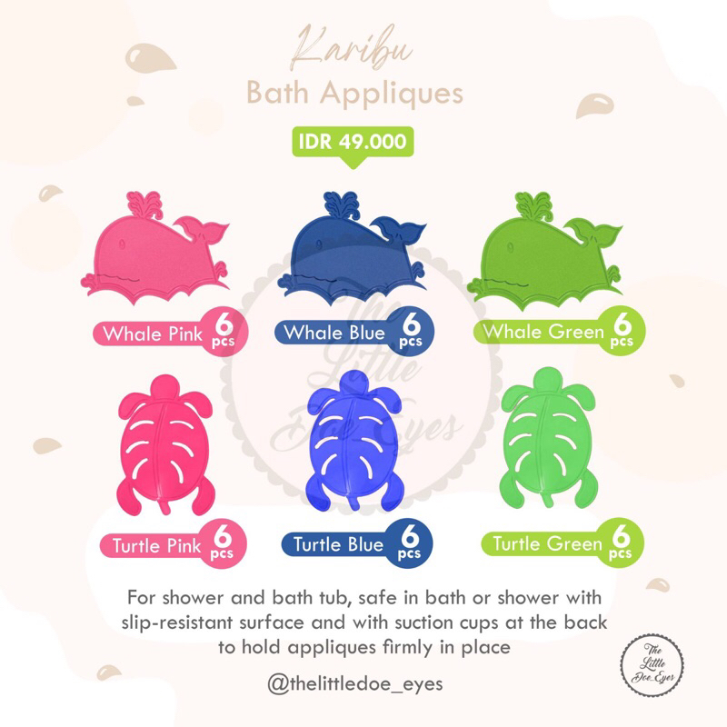 Karibu Bath appliques anti selip - turtle