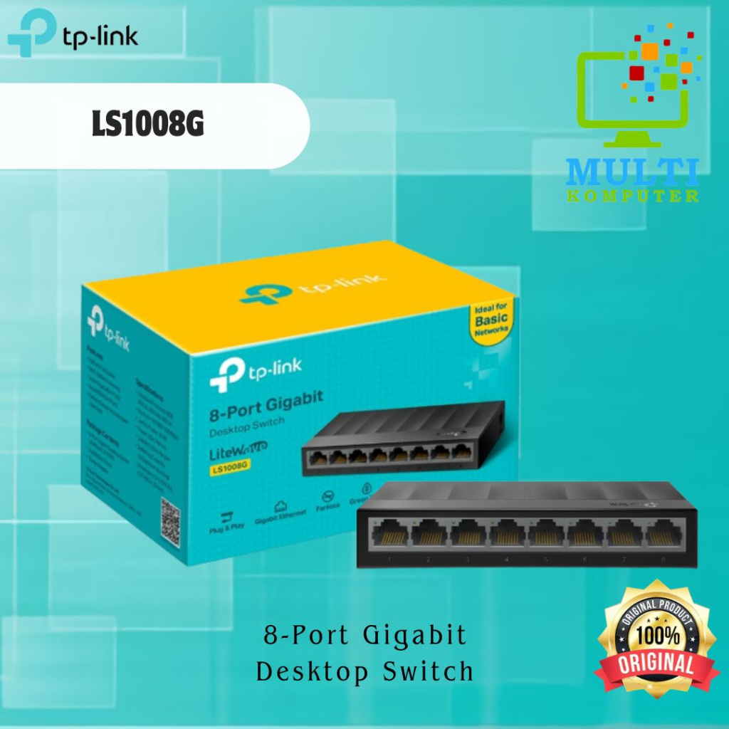 LS1008G 8-Port 10/100/1000Mbps Desktop Switch tplink ls1008g TP-LINK