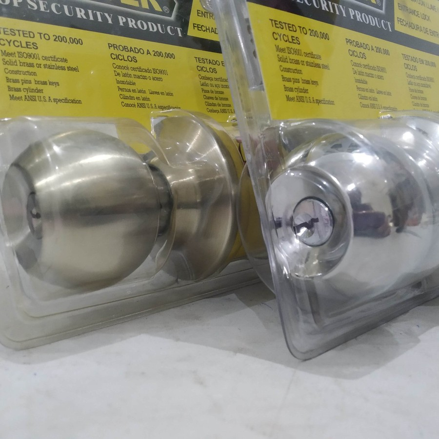 Gagang kunci Handle pintu kamar mandi bulat round Bathroom silinder door lock set