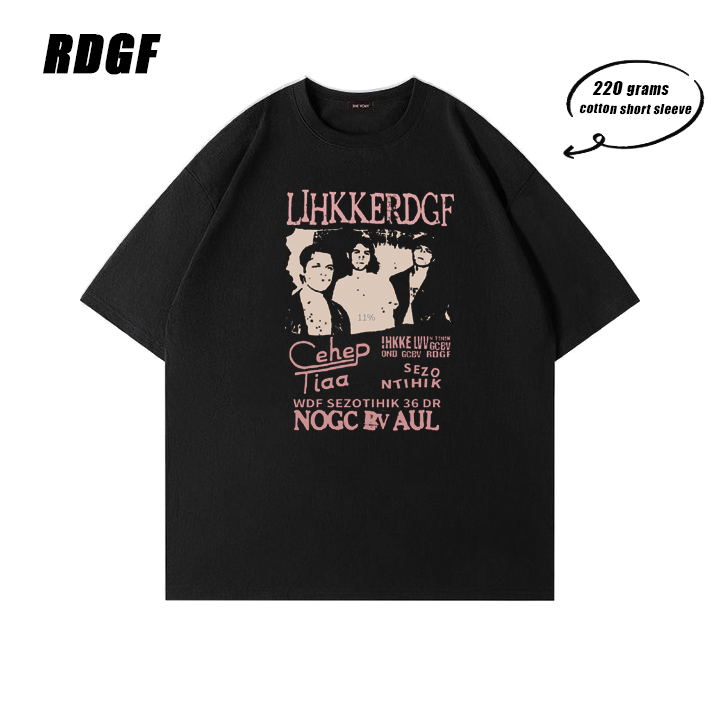 RDGF kemeja leher bulat kaos murah kaos cowok keren kaos hitam  kaos cowok keren PRIA &amp; WANITA (UNISEX)