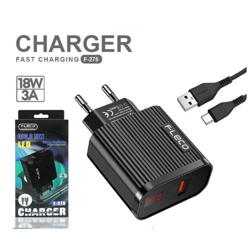 ADAPTOR DENGAN MONITORING LED KEPALA CHARGER PHONE QUICK CHARGER F-275