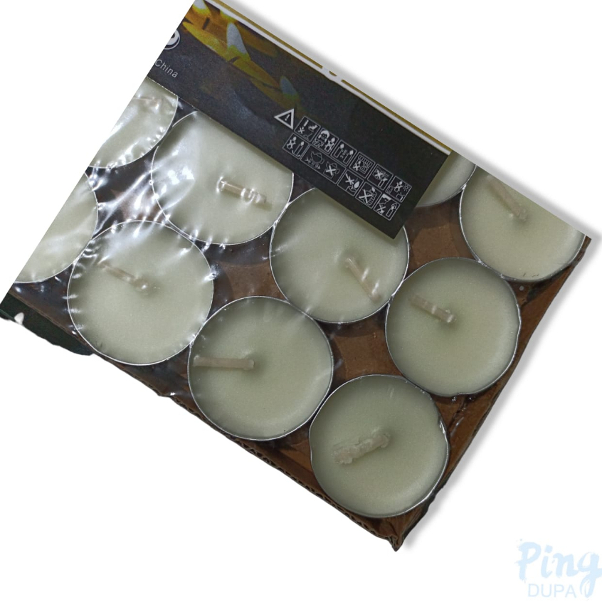 Lilin Candle Tea Lights Isi 50 Pcs Warna Putih