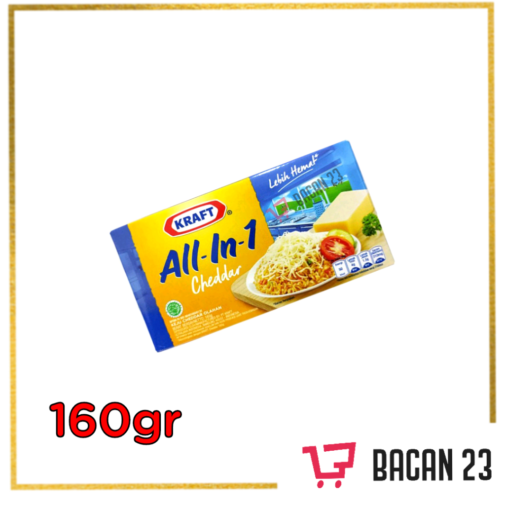 Keju Kraft All in One ( 160gr ) / Keju Parut / Keju Leleh / Bacan 23 - Bacan23