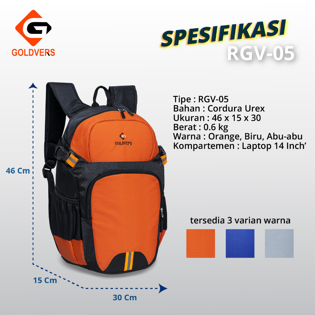 Tas Ransel Pria Backpack Olahraga 35L Tas Waterproof Anti Air Free Raincover Indoraya_store