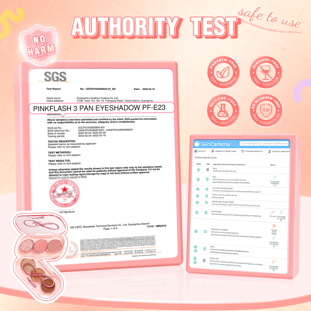 PINKFLASH 3 Shade Giltter Eyeshadow Palette High Pigment Easy To Blend Long Lasting Eye Shadow