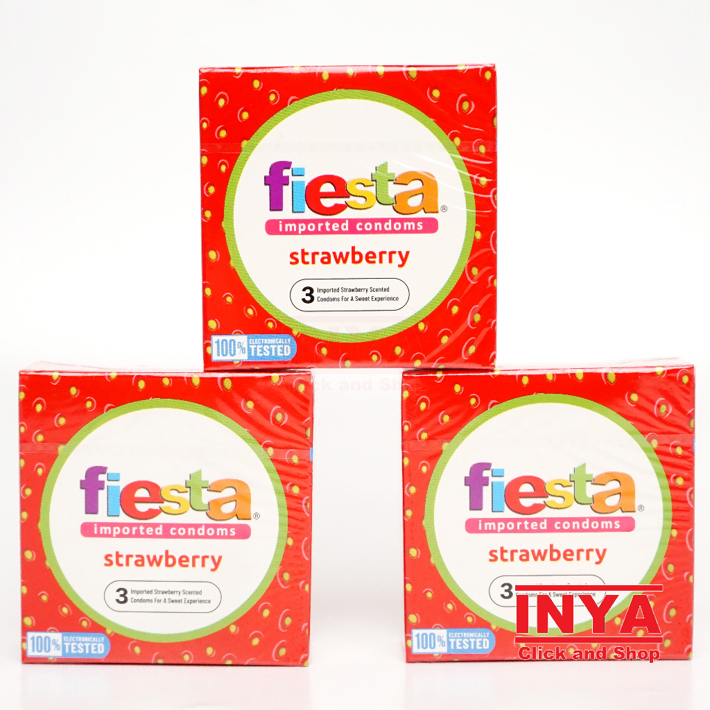 Kondom FIESTA STRAWBERRY CONDOM isi 3pcs