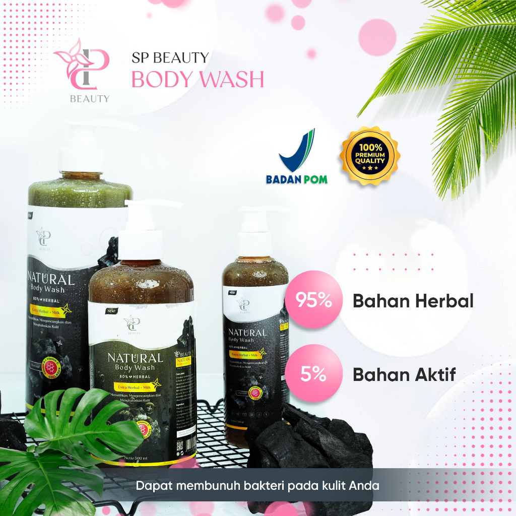 Sp Beauty Body Wash sabun cair herbal. Extra charcoal 250ml vitamin C. A &amp; Collagen. - Sabun mandi cair pemutih badan sabun cair pemutih .sabun cair herbal charcoal