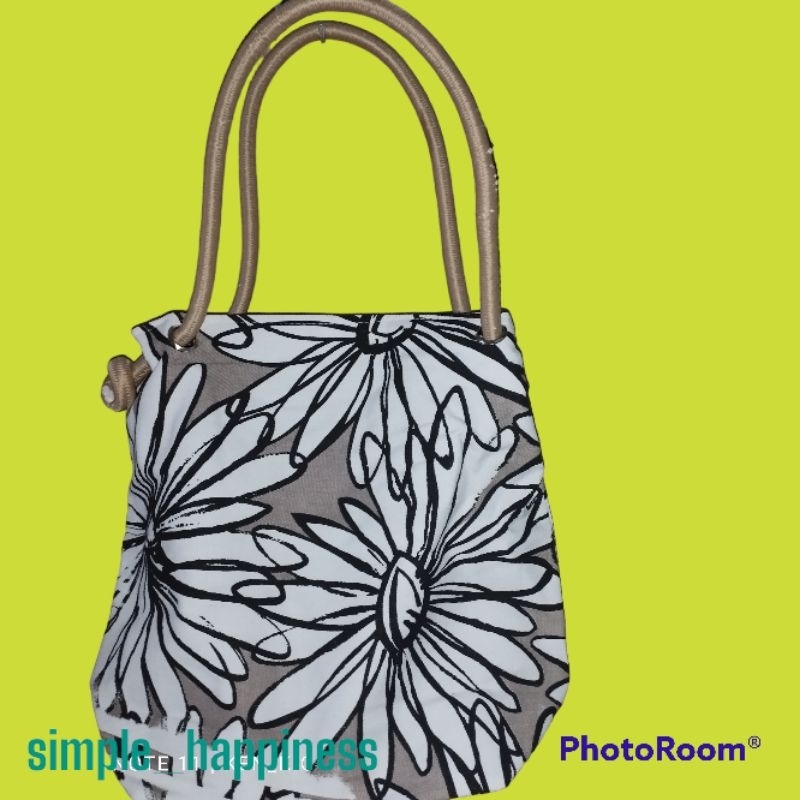 Totebag kanvas tali sumbu tas tebal motif lucu SUNFLOWER