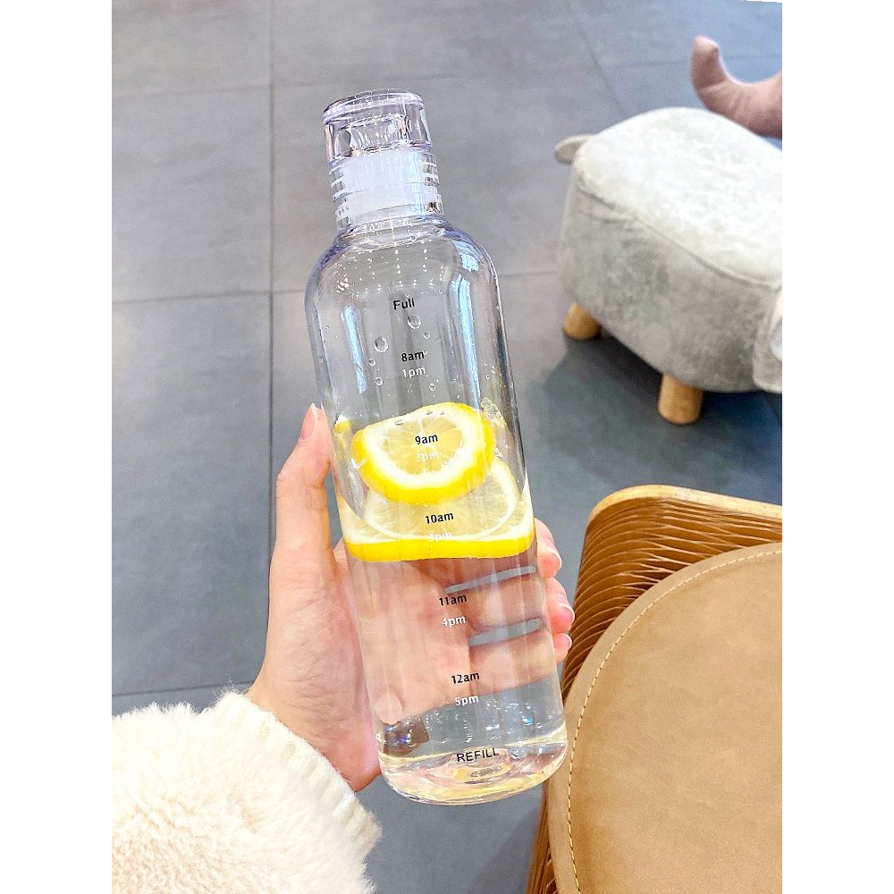 Glass Drinking Bottle Water Botol Minum Kaca Transparan Aesthetic - HW117