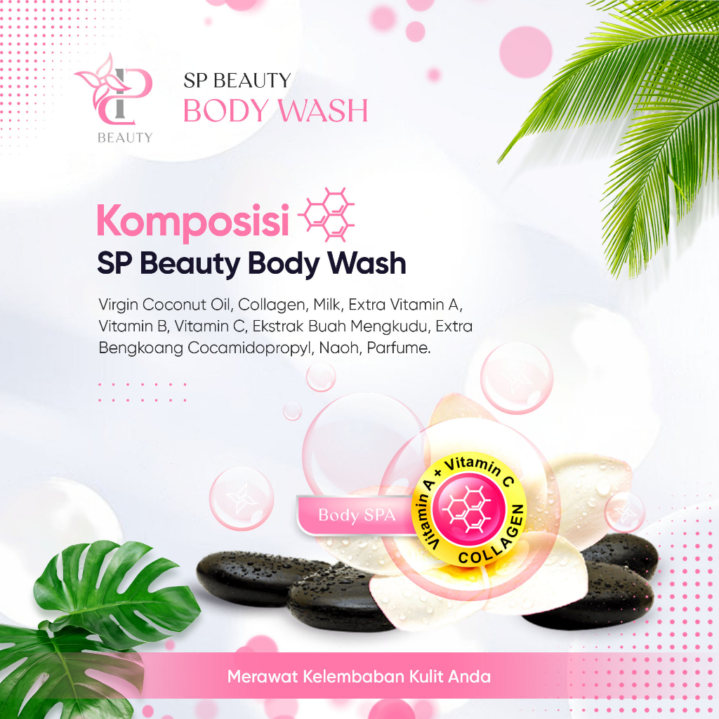 Sp Beauty Body Wash sabun cair herbal. Extra body spa 1000ml vitamin C. A &amp; Collagen. - Sabun mandi cair pemutih badan sabun cair pemutih .sabun cair herbal body spa