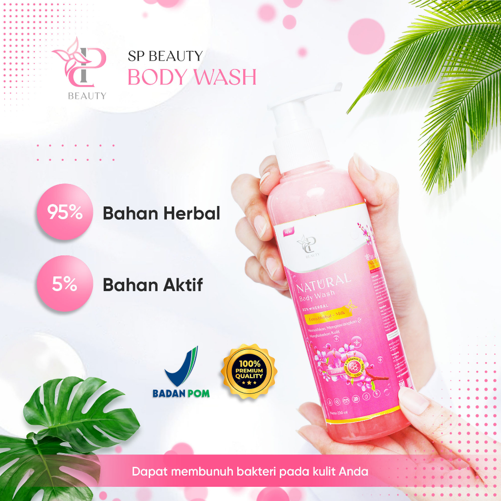 Sp Beauty Body Wash sabun cair herbal. Extra sakura 1000ml vitamin C. A &amp; Collagen. - Sabun mandi cair pemutih badan sabun cair pemutih .sabun cair herbal sakura