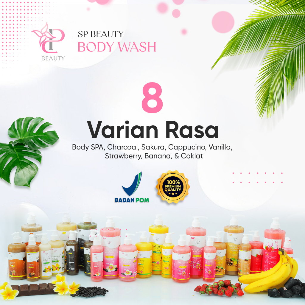 Sp Beauty Body Wash sabun cair herbal. Extra sakura 1000ml vitamin C. A &amp; Collagen. - Sabun mandi cair pemutih badan sabun cair pemutih .sabun cair herbal sakura