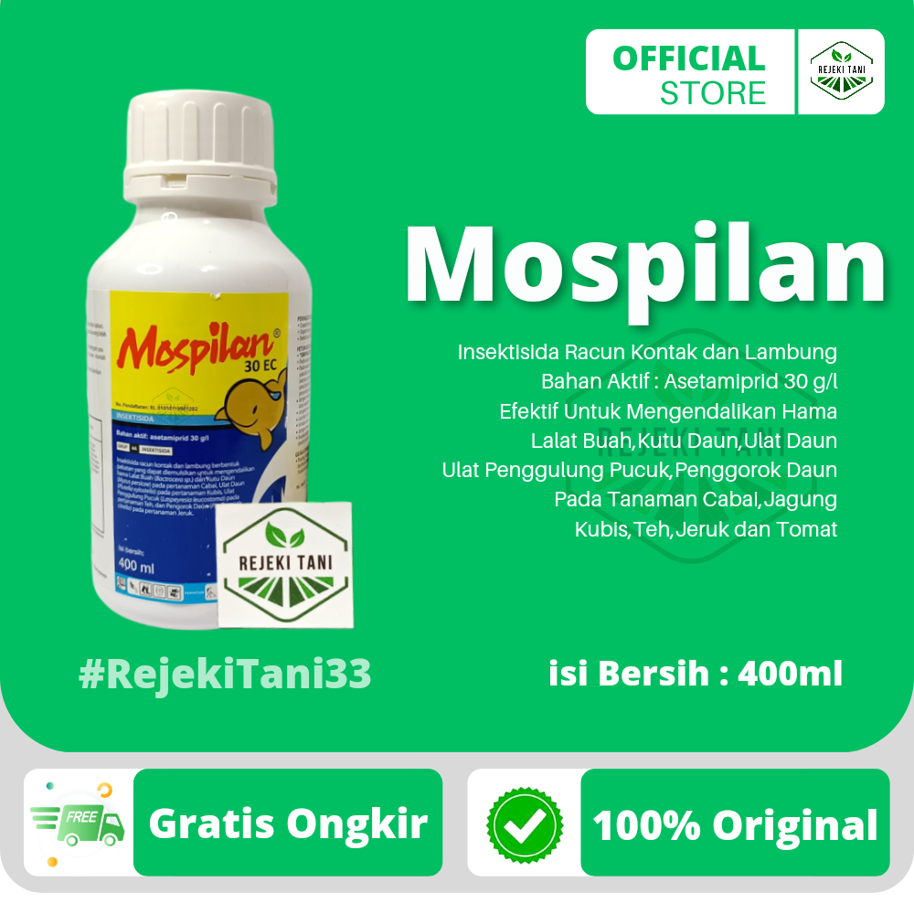 Insektisida Mospilan 30 EC 400ml Racun Kontak dan Lambung Pembasmi Lalat Buah Kutu Kebul Penggorok D