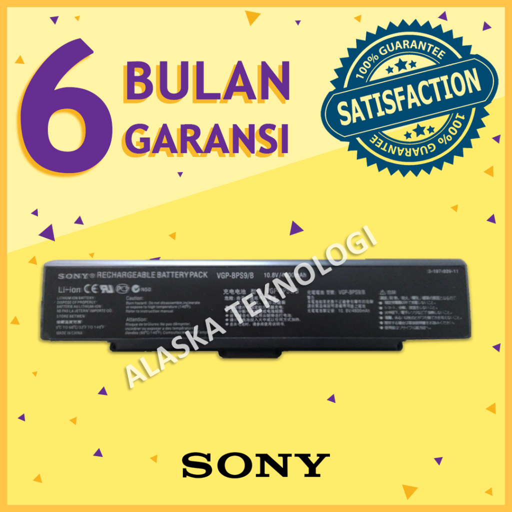 Original Baterai Laptop SONY VAIO VGN-AR61E VGN-AR68C VGN-AR770 VGN-AR85S VGN-AR93S VGN-AR94S VGN-AR