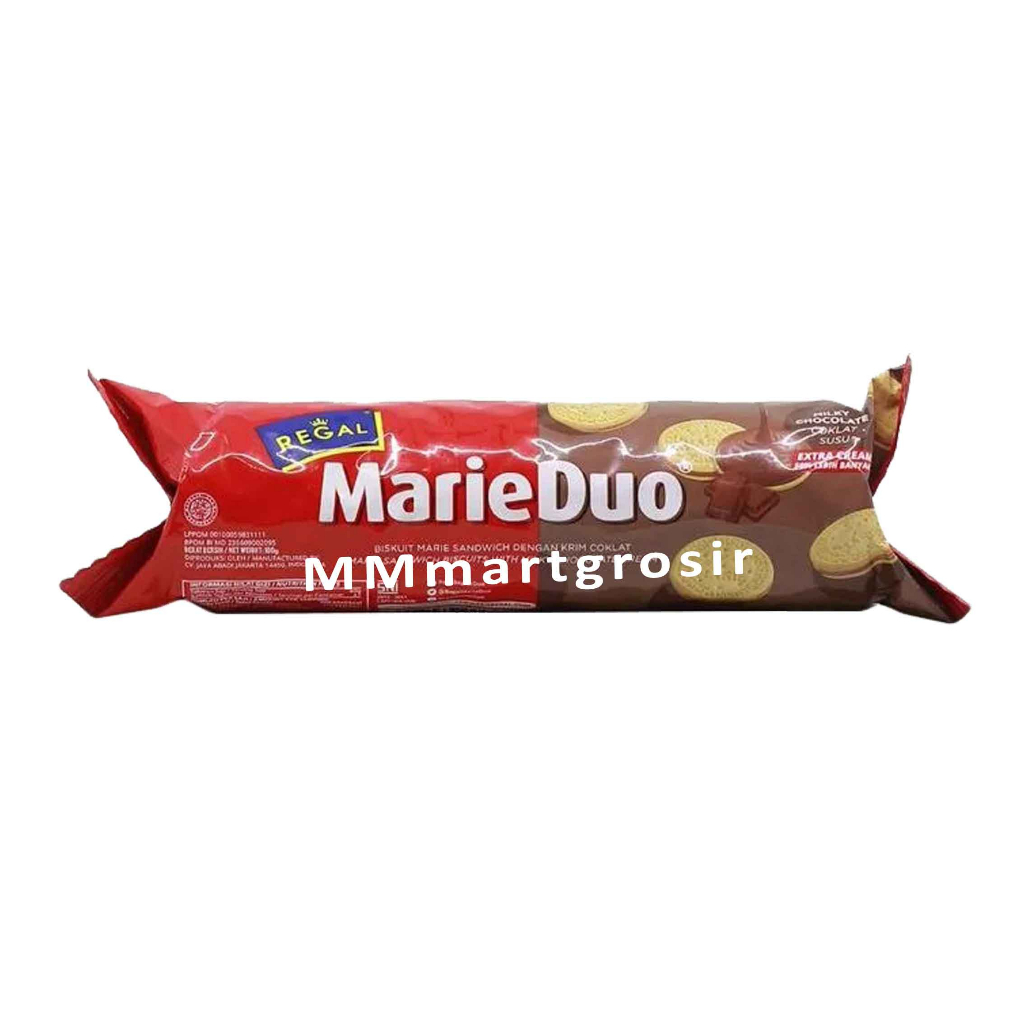 Regal Marie Duo/ Biskuit Marie Sandwich/ Biskuit Cream Chocolate/ 100gr