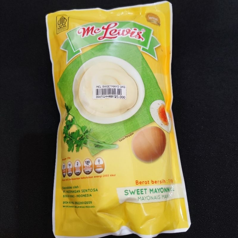 

MC LEWIS MAYONAIS MANIS MCLEWIS SWEET MAYONNAISE 1KG