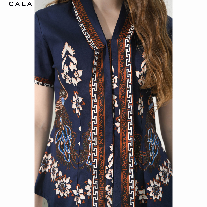 Evercloth Cala Long Atasan Batik Wanita Batik Lengan Panjang Batik Modern