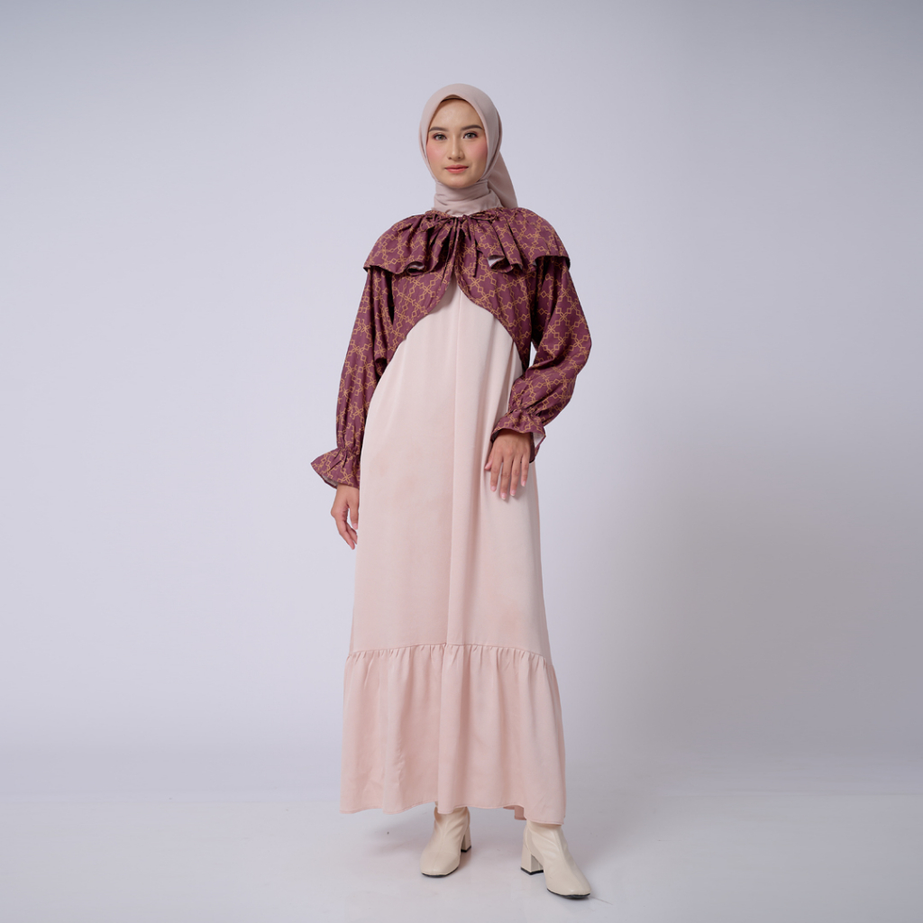 Clearance Sale - ZM Zaskia Mecca - Lara Maroon Outer - Teman Serumpun - Malaysia