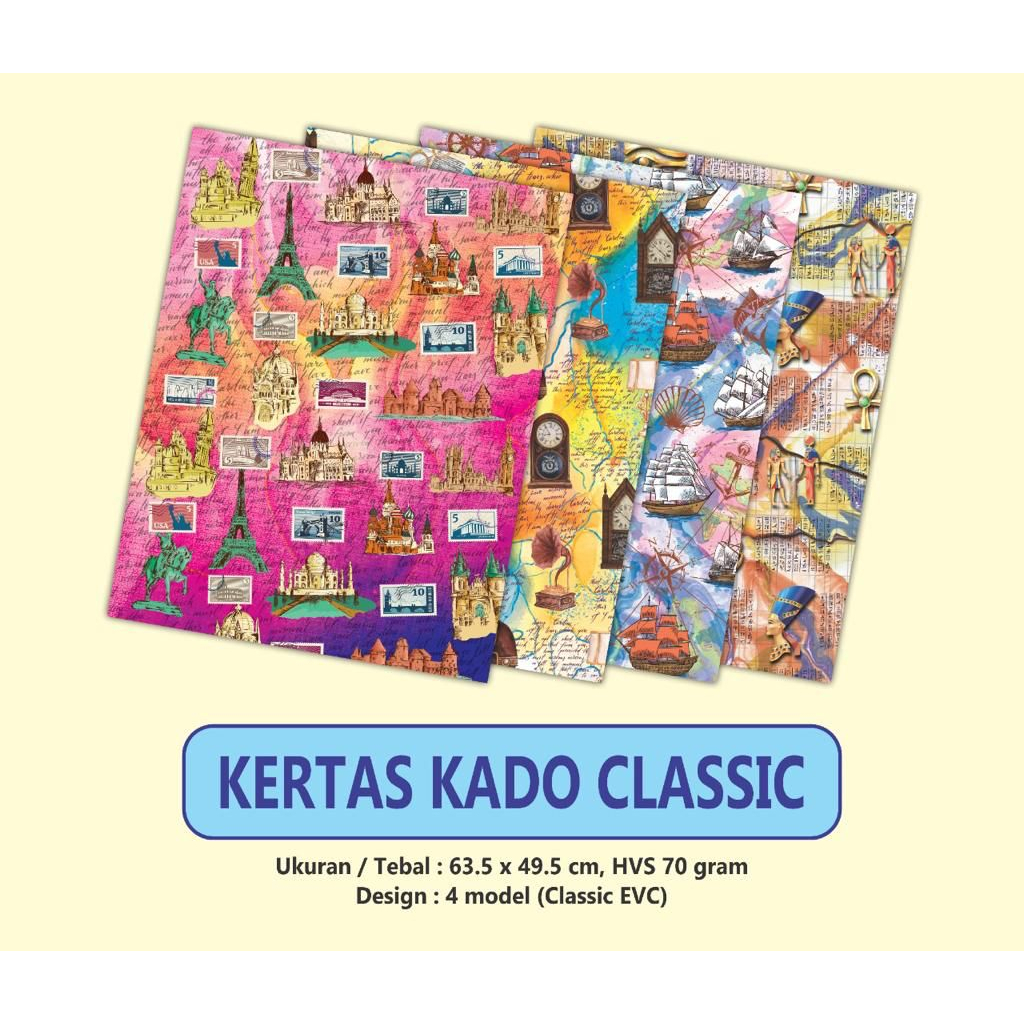 

KERTAS KADO MOTIF CLASSIC ISI 50LEMBAR / KERTAS BUNGKUS KADO ANAK-ANAK ULANG TAHUN KERTAS KADO MOTIF CLASSIC ISI 50LEMBAR / KERTAS BUNGKUS KADO ANAK-ANAK ULANG TAHUN