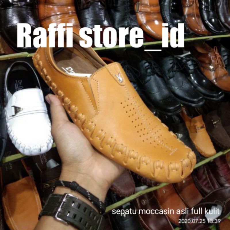 COD sepatu moccasin pria sepatu full kulit