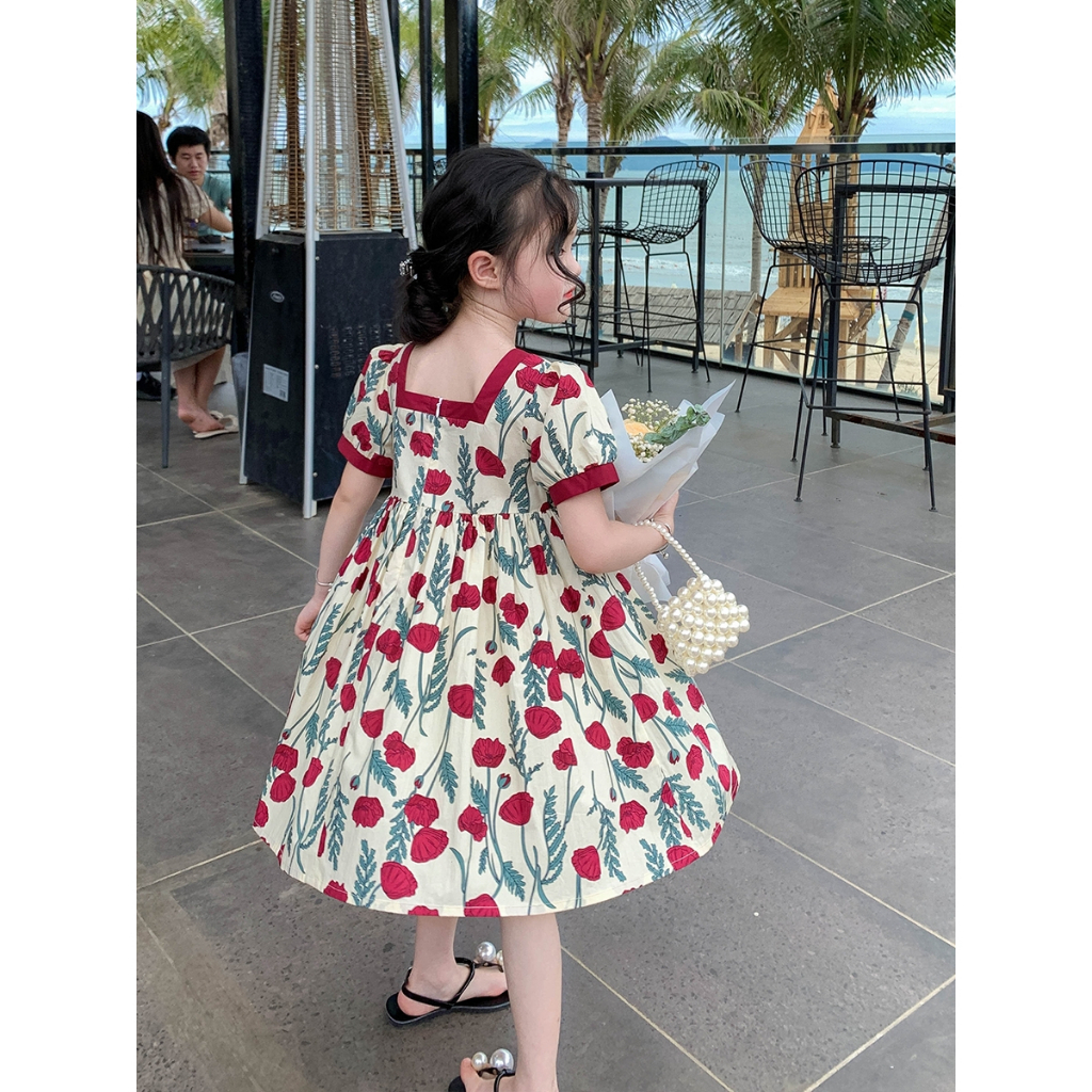 DR6-Dress Anak Perempuan Flower Red Fantasy