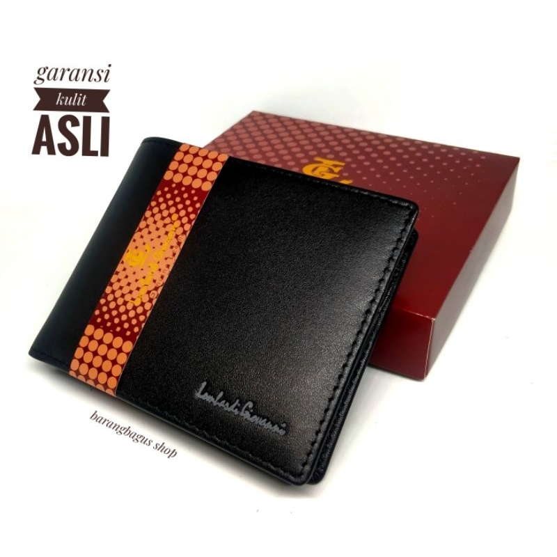 Dompet original kulit asli pria Lombardi Giovanni bahan halus kuat