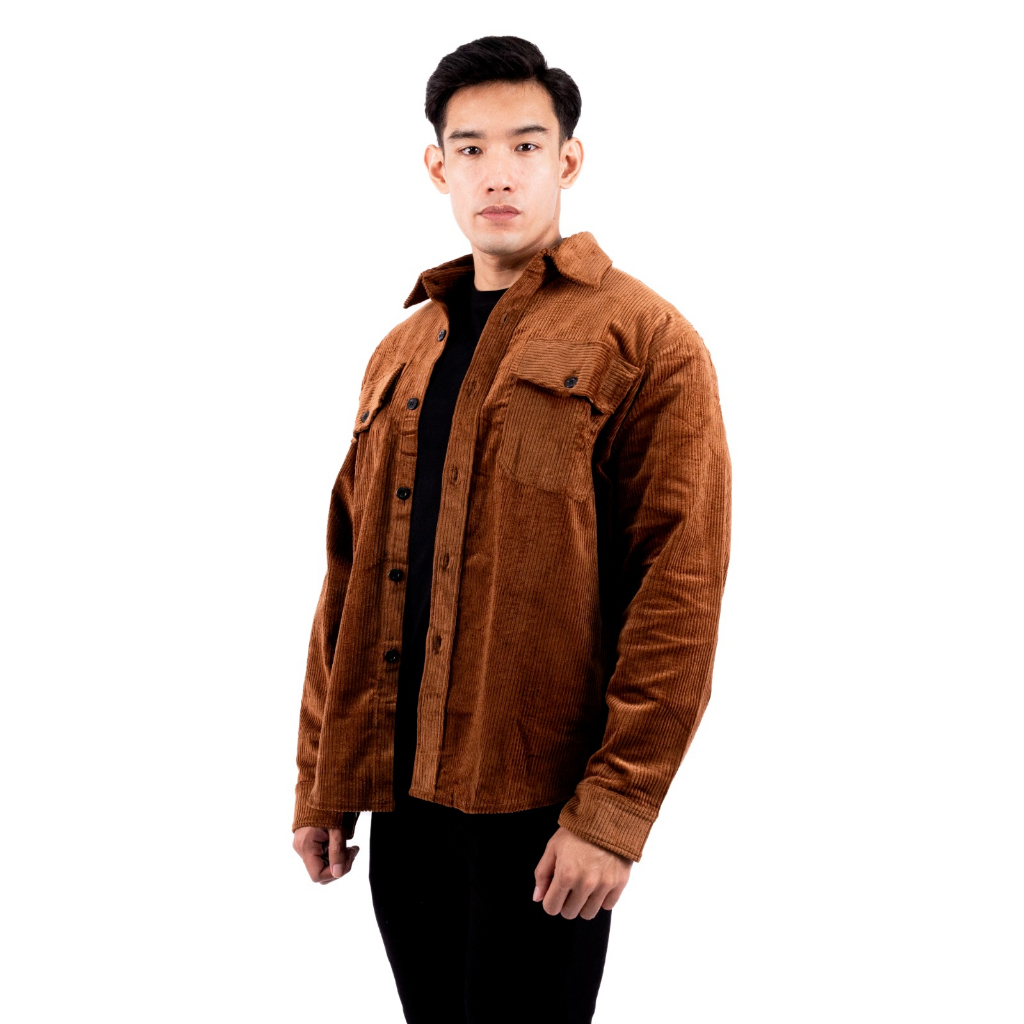 Ribsgold Jaket Corduroy Pria