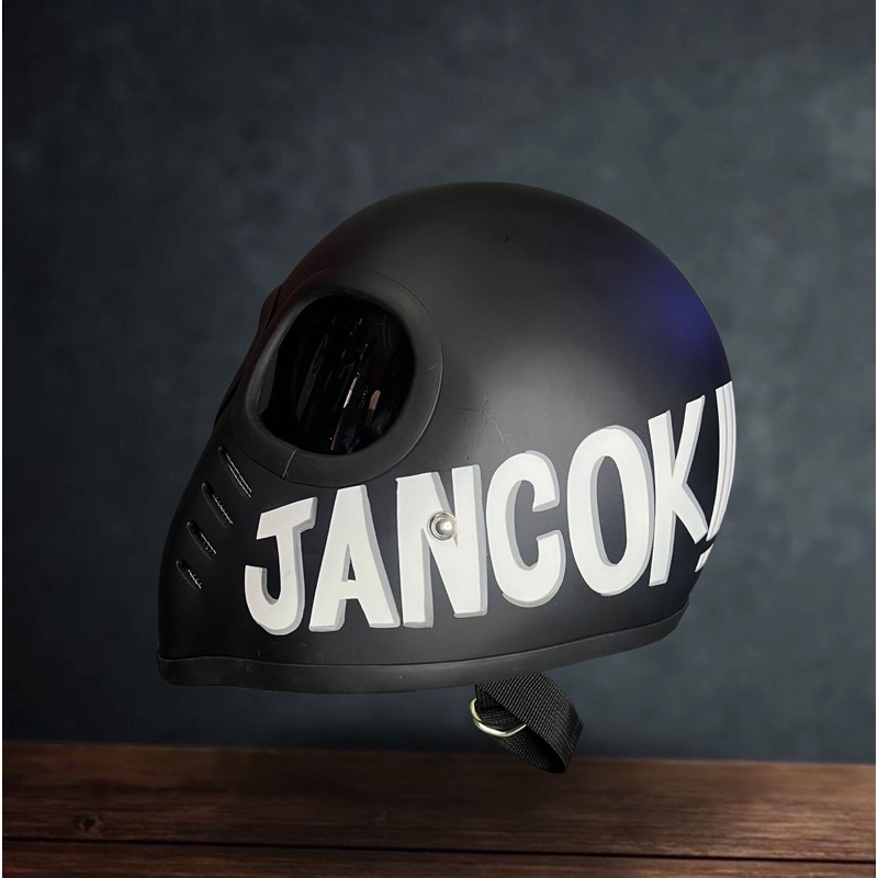 Custom Alien Helmet- Bisa Request Tulisan-Helm Custom