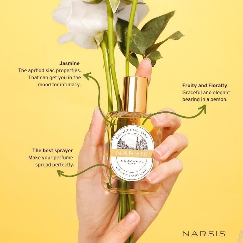 COD PROMO BELI 1 DAPAT 2 PARFUM NARSIS GRACEFUL DAY / PARFUM WANITA KESUKAAN PRIA 30 ML