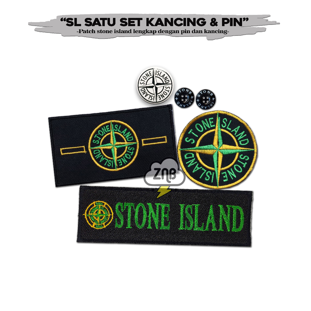 PATCH STONE IS-LAND EMBLEM BORDIR PATCH BRAND