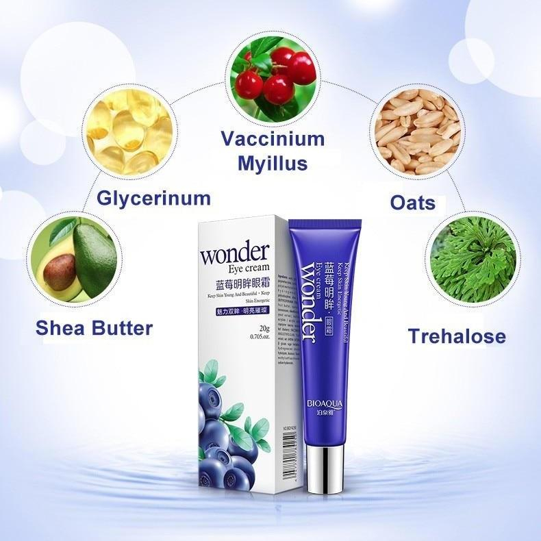 ASLI 100% WONDER EYE CREAM BLUEBERRY / KRIM MATA PANDA MENGHILANGKAN KERIPUT DAN KANTONG MATA