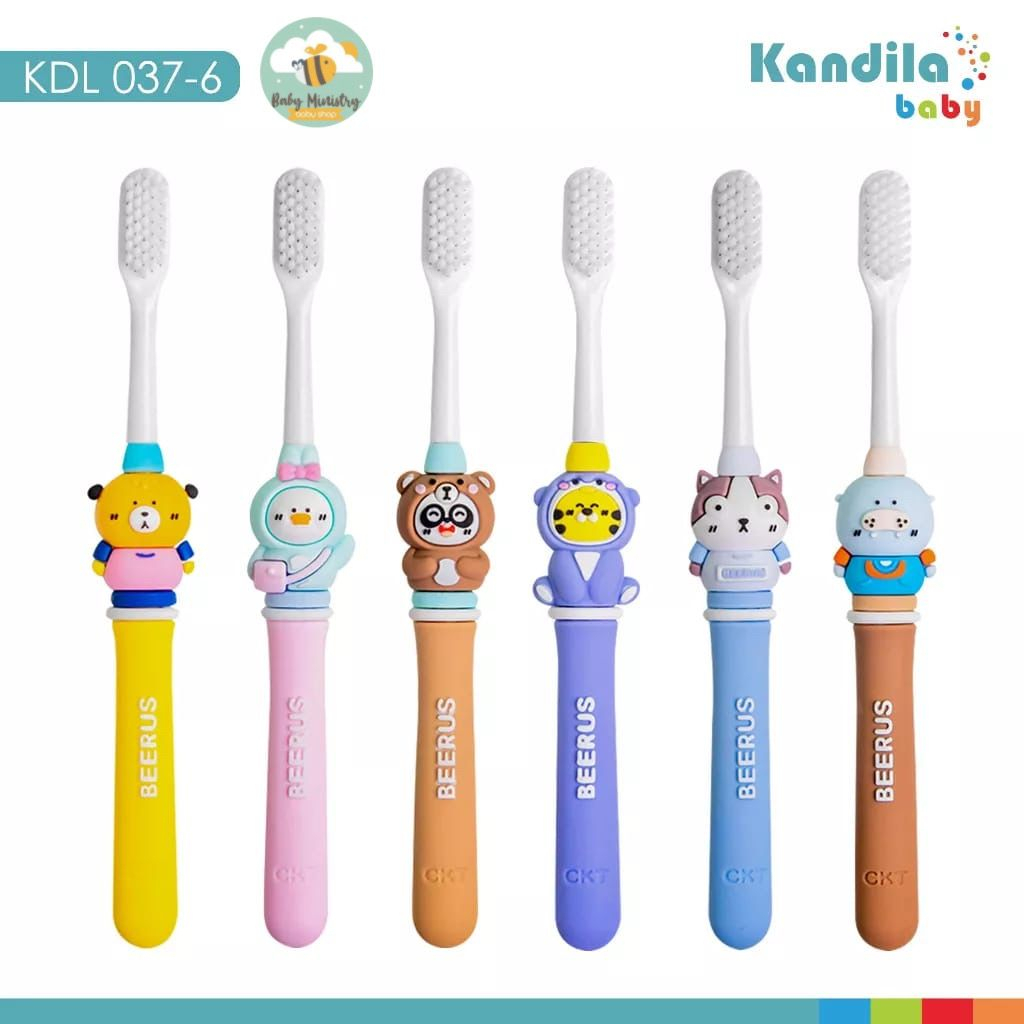 Kandila Baby Cartoon Toothbrush (KDL037-6) / SIKAT GIGI BAYI AMAN /SIKAT GIGI ANAK KARAKTER / SIKAT GIGI BAYI KARAKTER LUCU / SIKAT GIGI KARAKTER