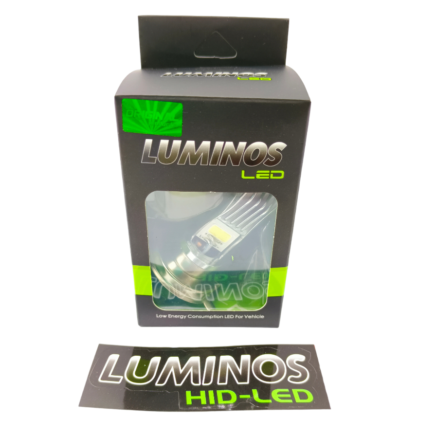 LAMPU LED MOTOR ORIGINAL LUMINOS H4 HS1 CHIP COB AC DC 2 SISI