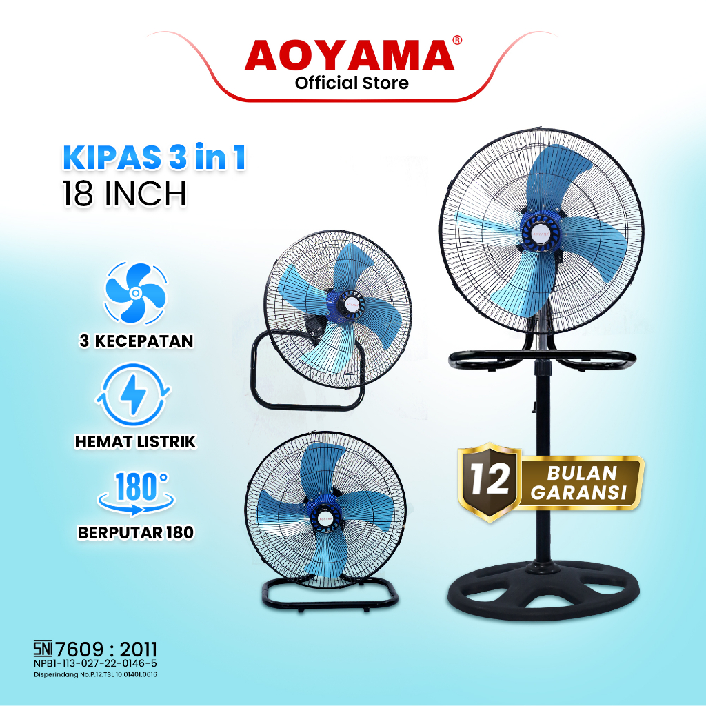 KIPAS ANGIN  BESI AOYAMA |KIPAS BESI | KIPAS KUAT | KIPAS DINDING | KIPAS MEJA |KIPAS BERDIRI | KIPA