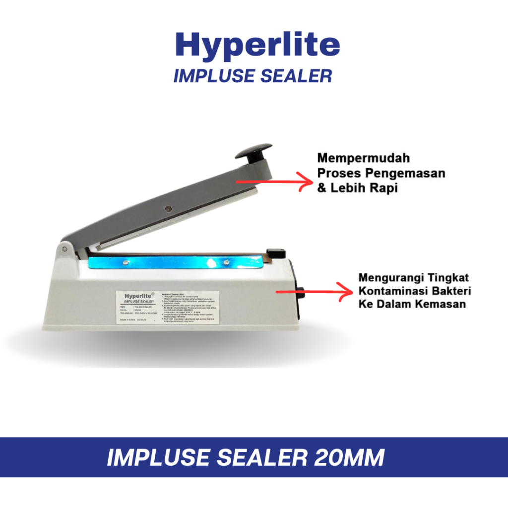 Hyperlite TIS 202 Impluse Sealer Body Plastik Ukuran 20cm / Mesin Press Plastik