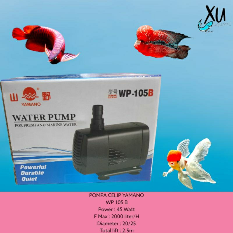 YAMANO WP 105 B POMPA AIR CELUP AQUARIUM KOLAM HIDROPONIK YAMANO WP105 B WP 105B