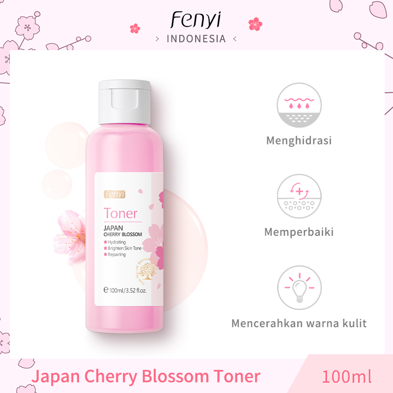 Fenyi Japan Cherry Blossom Toner Melembabkan Mencerahkan Noda Bintik-Bintik Hitam 100ml