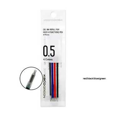 

GREEN Isi Refill Pena Pulpen Tinta Hitam Biru Merah Hijau 4 PCS KC55
