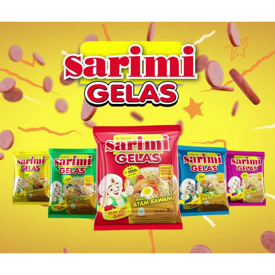 SARIMI GELAS 1 RENCENG ISI 10 PCS MIE INSTAN MI GELAS [SWEETSPACE]