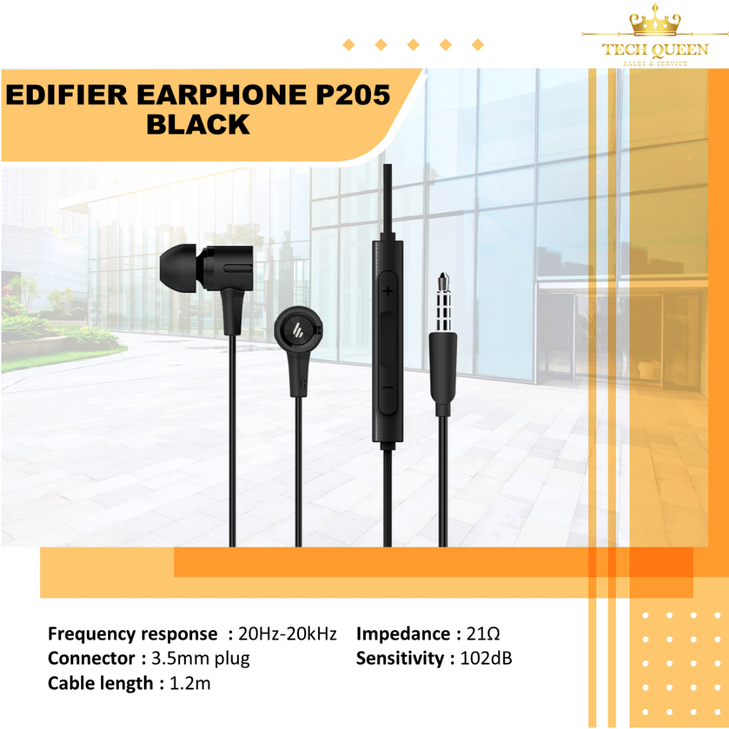 EDIFIER EARPHONE P205 BLACK