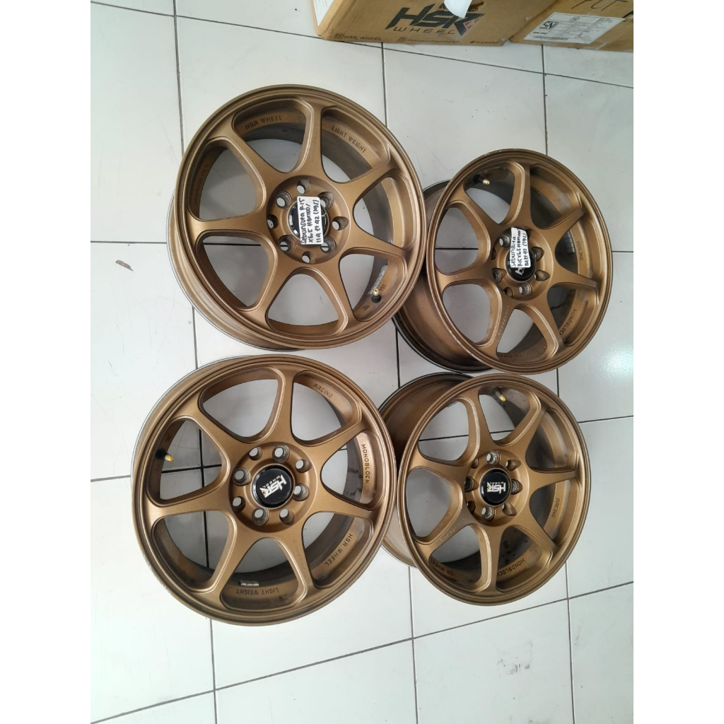 Velg Mobil Bekas Ring 15 SEBUNSUTA HSR R15 Lebar 6,5 Lubang 4 ET42