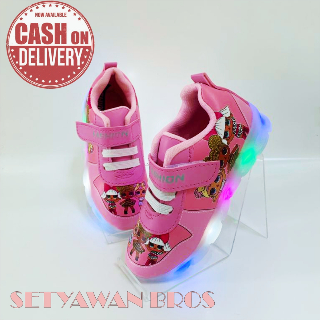 SEPATU ANAK LOL KITTY LED ANAK ELEGANT DESAIN BEST SELLER