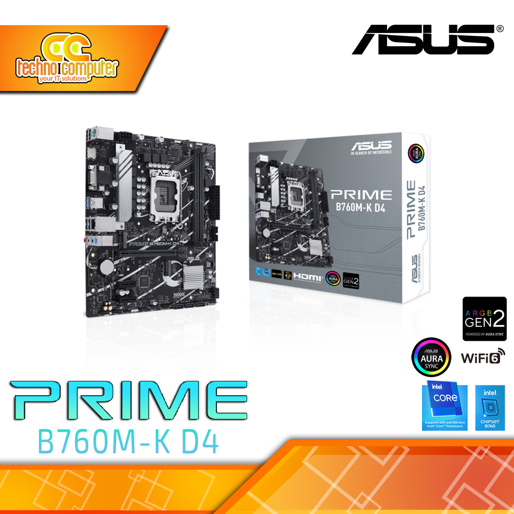 MOTHERBOARD ASUS PRIME B760M-K D4 - mATX, LGA1700, B760, DDR4