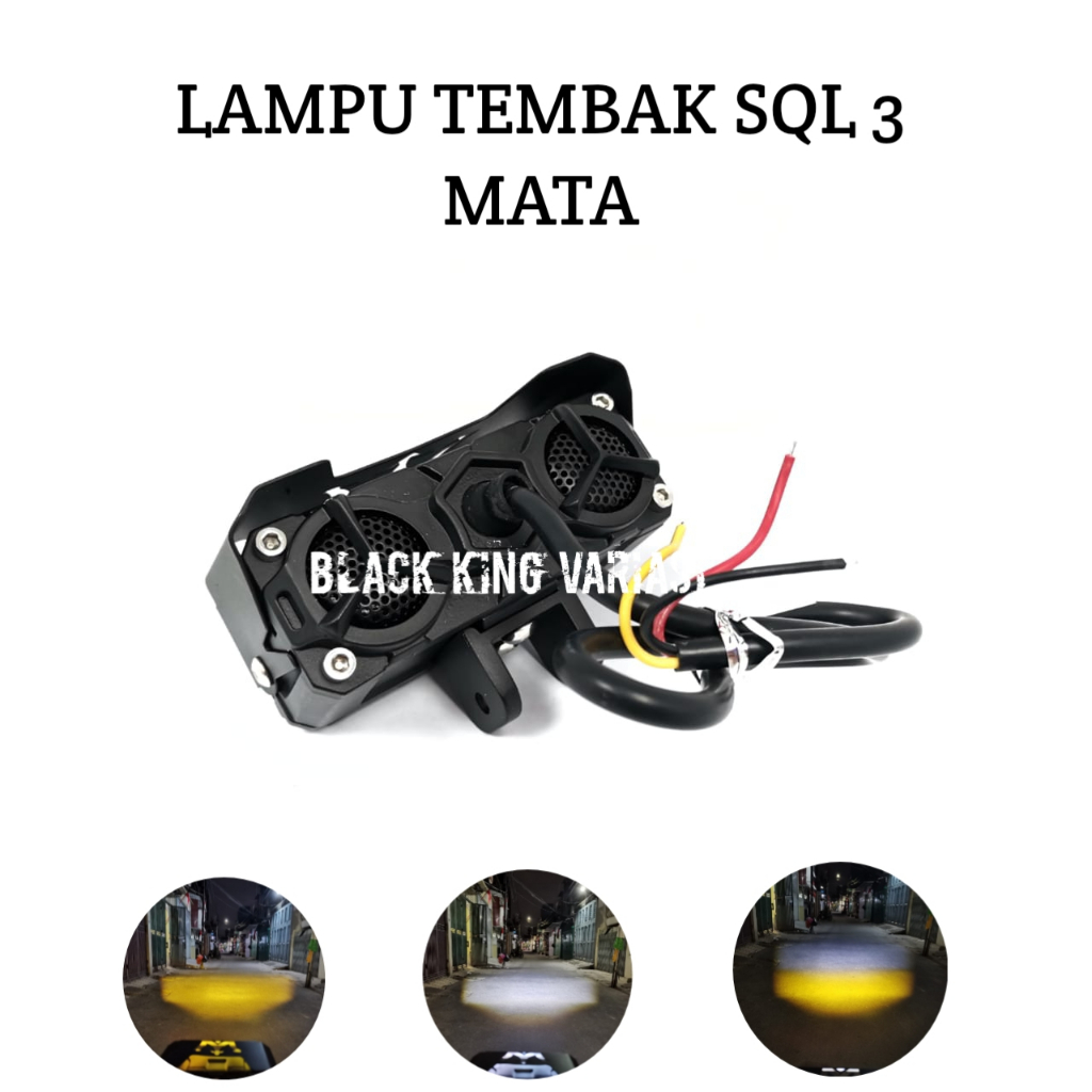 Lampu Tembak LED Laser D2 D3 60W Lampu Tembak Laser Foglamp SQL 3 Mata Lampu tembak SQL 3 Mata Led